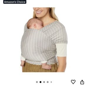 Gray Striped Baby Wrap Carrier